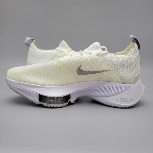 Nike Wmns Air Zoom Tempo NEXT% Flyknit White Atmosphere Grey CI9924-101 Sz 7 - Picture 4 of 16
